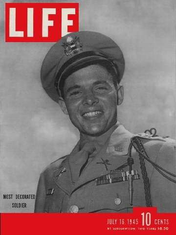 Audie Murphy Dog Tags - Life Magazine Cover of Audie Murphy
