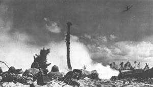 U.S. Marines begin landing on Eniwetok Atoll in the Marshall Islands.