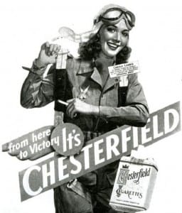 Carole Landis Chesterfield Ad