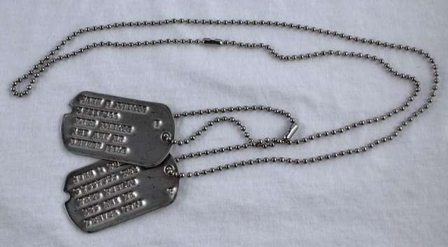WWII Dog Tag 2nd Type 1941 to 1943 WW2 Dog Tags